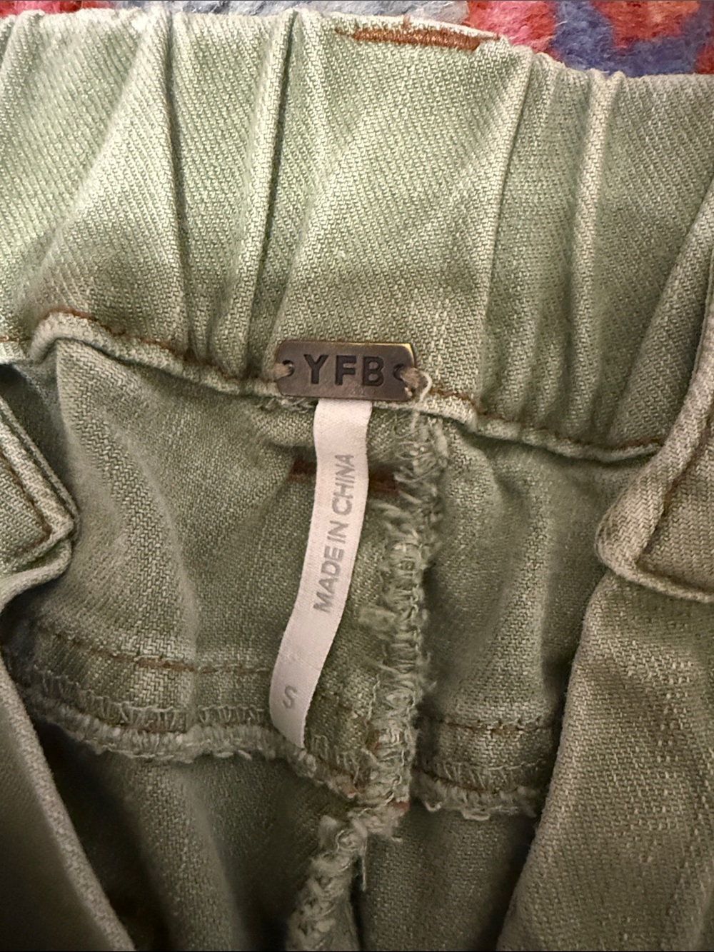 YFB Olive Green Women's Pants - Casual Elastic Waist - Picture 3 of 3